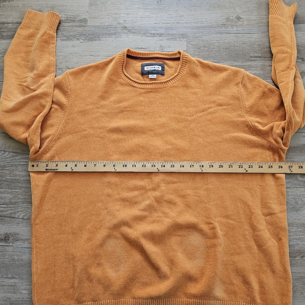 32 Bar Blues Men's Cotton Burnt Orange Pullover Crewneck Sweater XXL - Picture 4 of 6